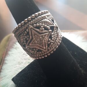 Silver Star Embellished Ring